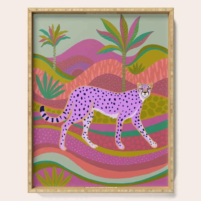 Pink Cheetah Serving Tray Gallery Image 1