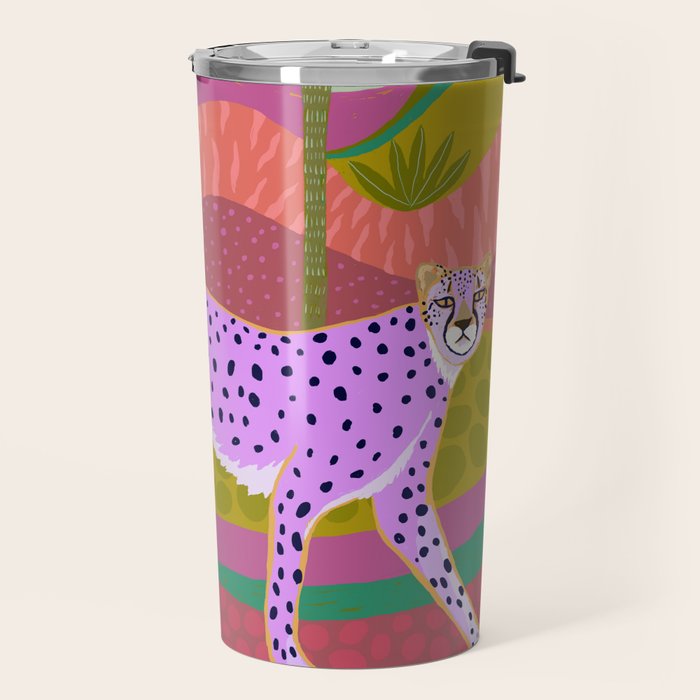 Pink Cheetah Travel Mug Gallery Image 2
