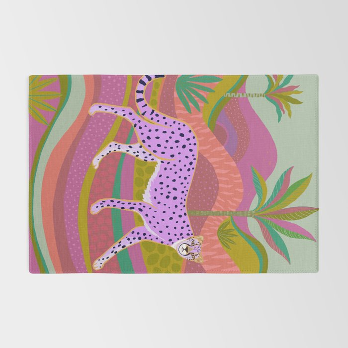 Pink Cheetah Rug Gallery Image 2
