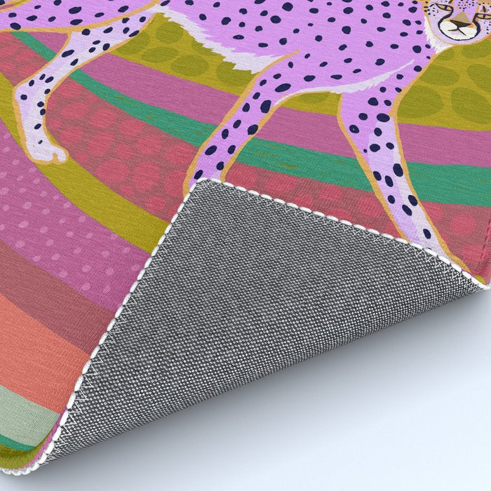 Pink Cheetah Rug Gallery Image 4