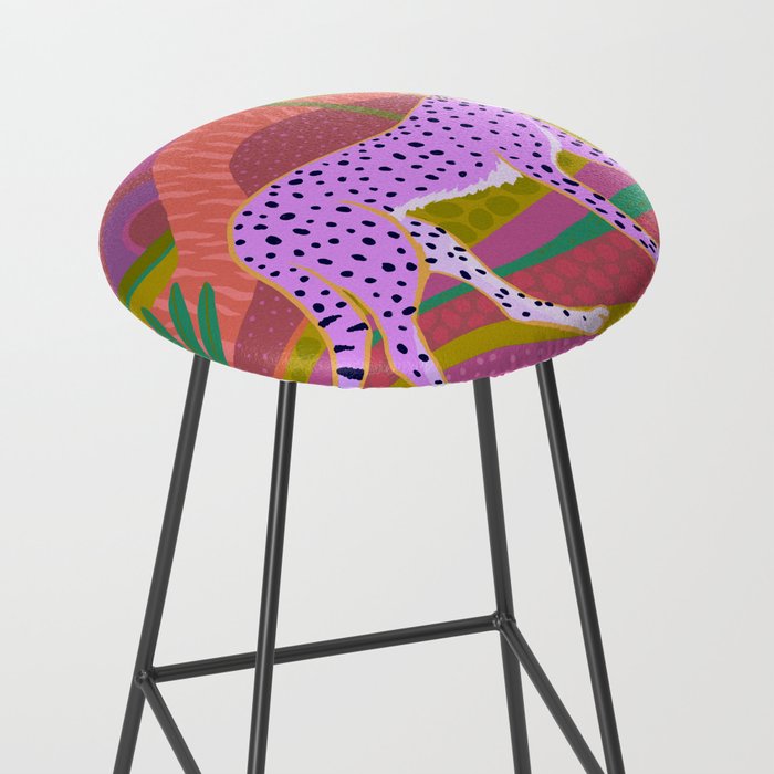 Pink Cheetah Stool Gallery Image 2