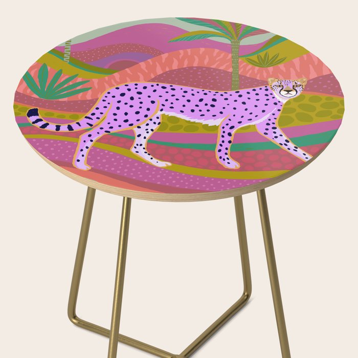 Pink Cheetah Side Table Gallery Image 2