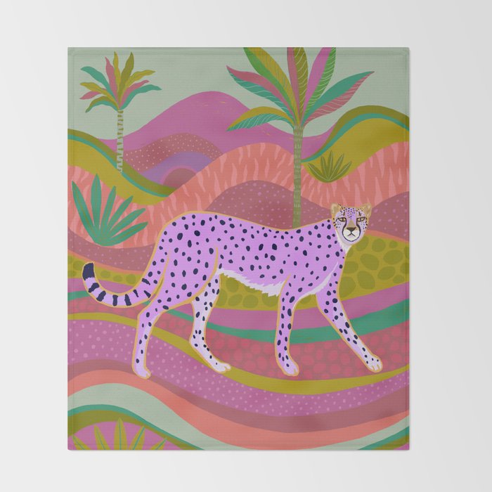 Pink Cheetah Throw Blanket Gallery Image 2