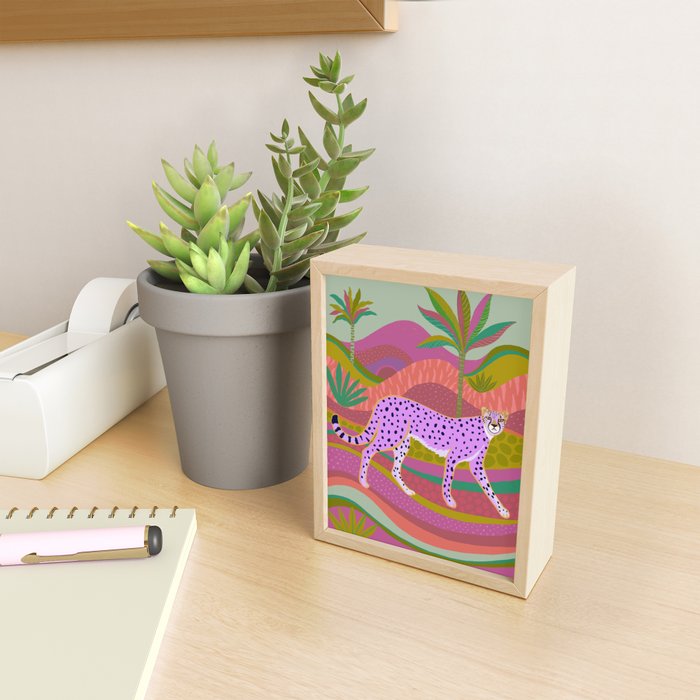 Pink Cheetah Mini Art Print Gallery Image 2