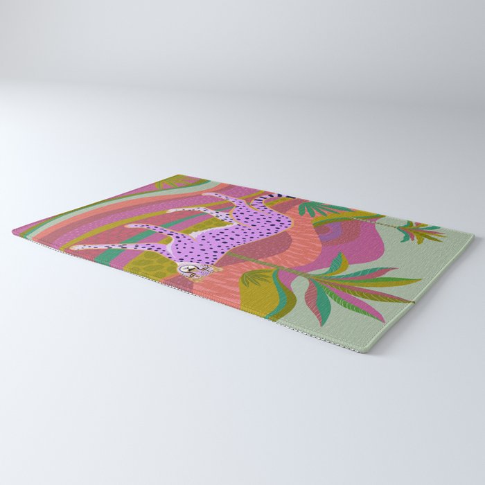Pink Cheetah Rug Gallery Image 3