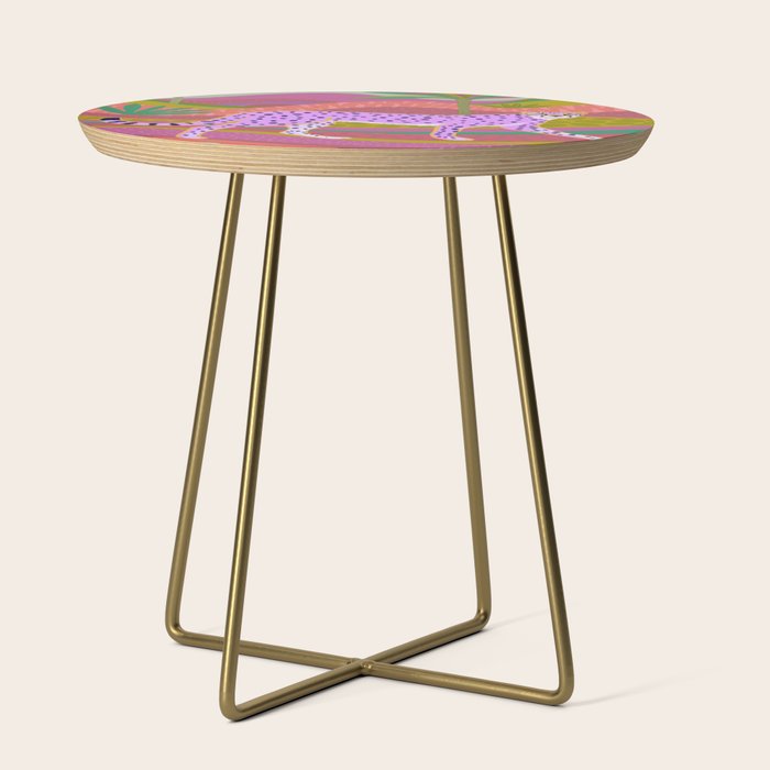 Pink Cheetah Side Table Gallery Image 1