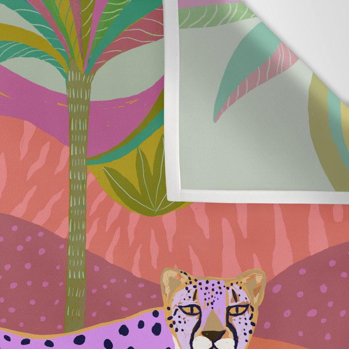 Pink Cheetah Wall Tapestry Gallery Image 3