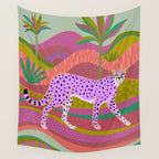 Pink Cheetah Wall Tapestry Gallery Image 4
