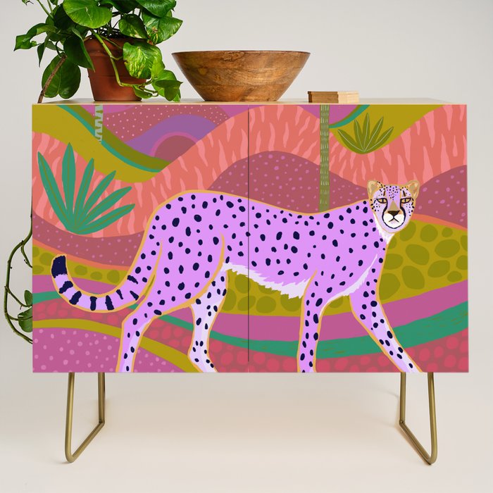 Pink Cheetah Credenza Gallery Image 1