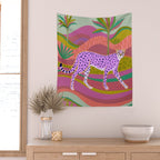 Pink Cheetah Wall Tapestry Gallery Image 2