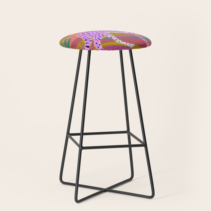 Pink Cheetah Stool Gallery Image 1