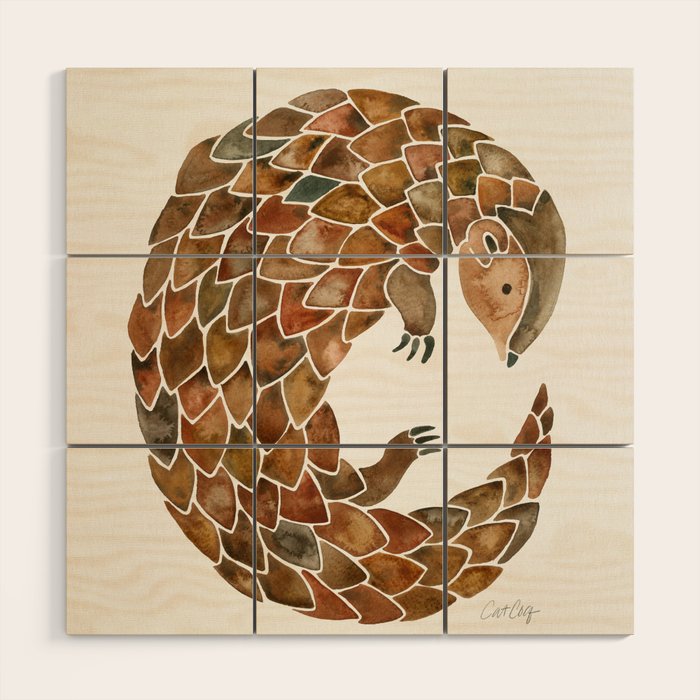 Pangolin Wood Wall Art Gallery Image 1