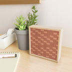 Chic Checks Terracotta Mini Art Print Gallery Image 2
