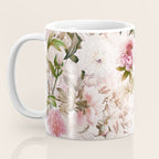 Vintage And Shabby Chic- Pink  Summer Peonies Antique Botanical Flower Garden Coffee Mug Gallery Image 3