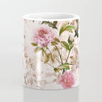 Vintage And Shabby Chic- Pink  Summer Peonies Antique Botanical Flower Garden Coffee Mug Gallery Image 4