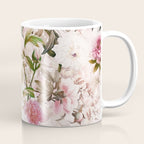 Vintage And Shabby Chic- Pink  Summer Peonies Antique Botanical Flower Garden Coffee Mug Gallery Image 1