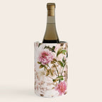 Vintage And Shabby Chic- Pink  Summer Peonies Antique Botanical Flower Garden Wine Chiller Gallery Image 1