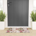 Vintage And Shabby Chic- Pink  Summer Peonies Antique Botanical Flower Garden Welcome Mat Gallery Image 3