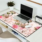 Vintage And Shabby Chic- Pink  Summer Peonies Antique Botanical Flower Garden Desk Mat Gallery Image 2