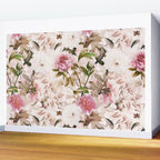 Vintage And Shabby Chic- Pink  Summer Peonies Antique Botanical Flower Garden Wall Mural Gallery Image 2