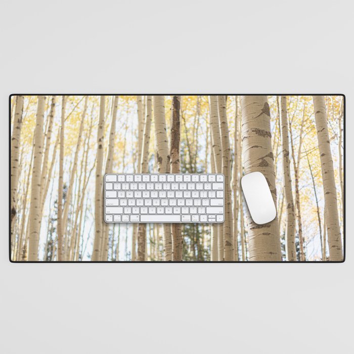 Autumn Aspen Forest Colorado Photography Desk Mat Gallery Image 1