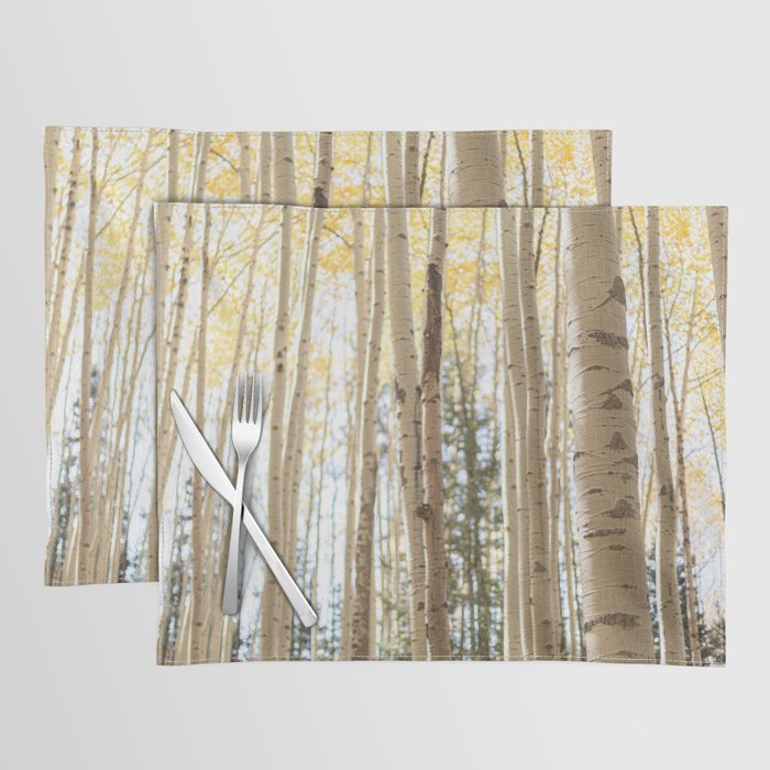 Autumn Aspen Forest Colorado Photography Placemat Gallery Image 1
