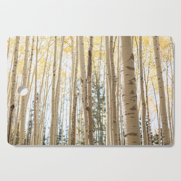Autumn Aspen Forest Colorado Photography Cutting Board Gallery Image 1