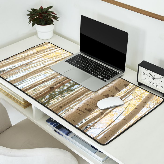 Autumn Aspen Forest Colorado Photography Desk Mat Gallery Image 2