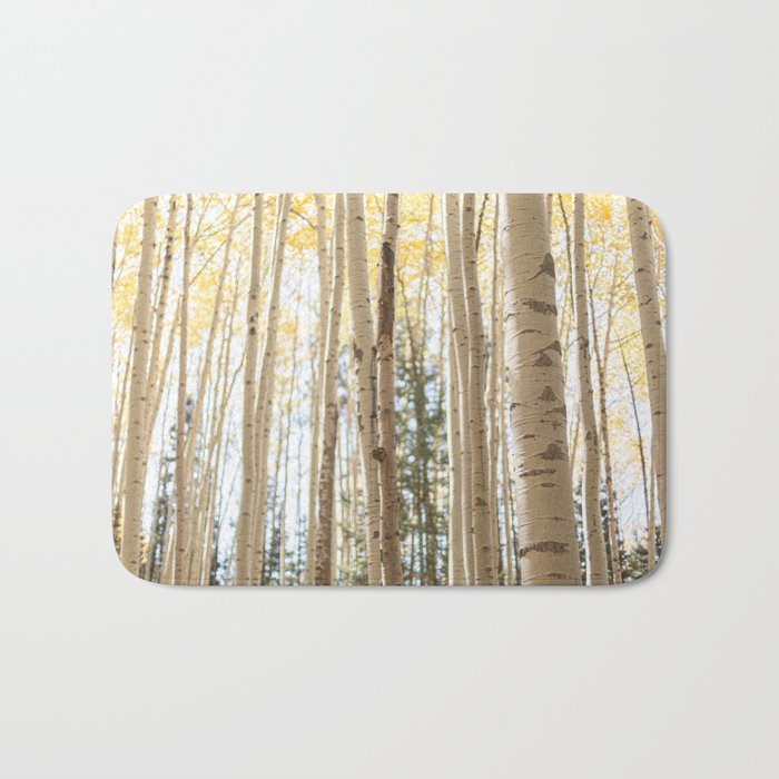 Autumn Aspen Forest Colorado Photography Bath Mat Gallery Image 1