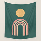 Mid century modern - green Wall Tapestry Gallery Image 4