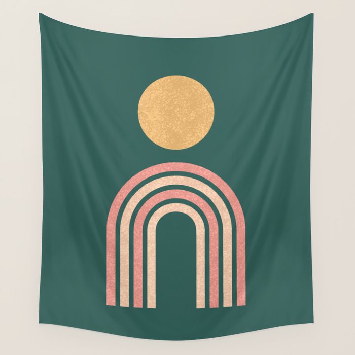 Mid century modern - green Wall Tapestry Gallery Image 4