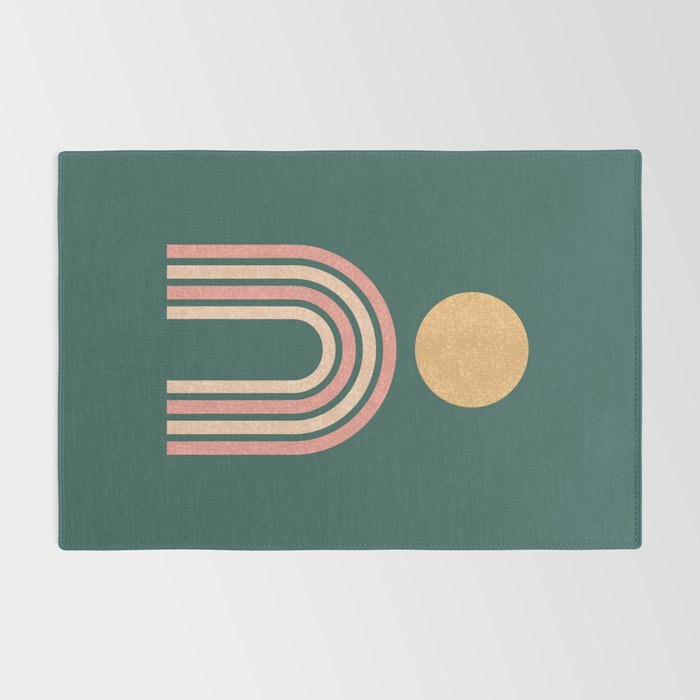 Mid century modern - green Rug Gallery Image 2