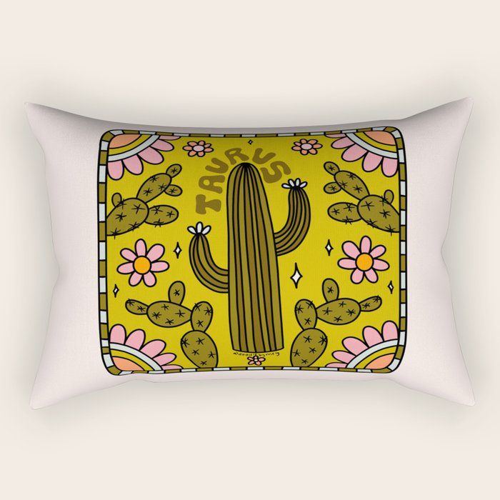 Taurus Cactus Rectangular Pillow Gallery Image 1