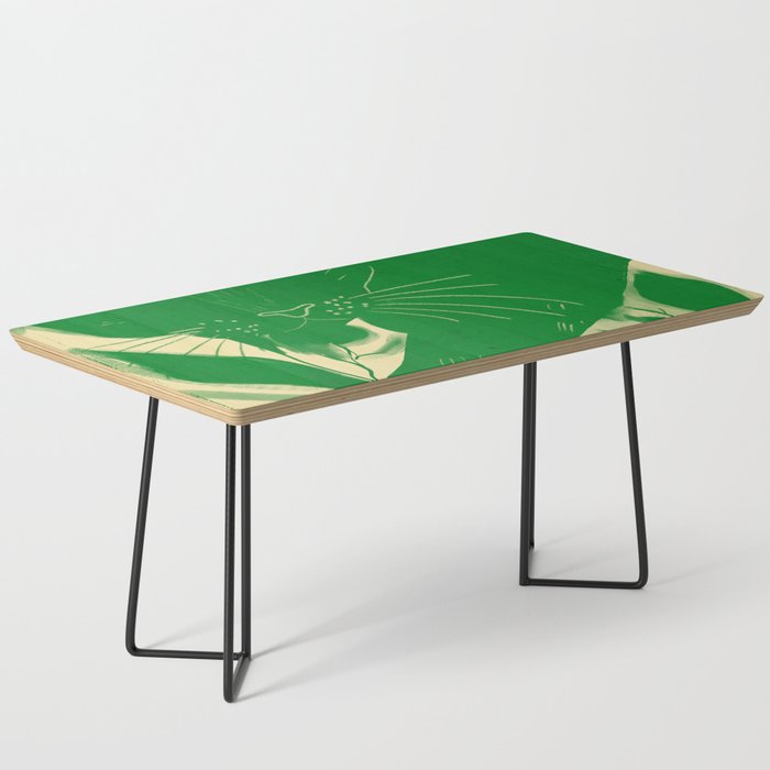 Minimalist Green Cat 2 Coffee Table Gallery Image 1