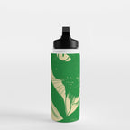 Minimalist Green Cat 2 Water Bottle Gallery Image 3