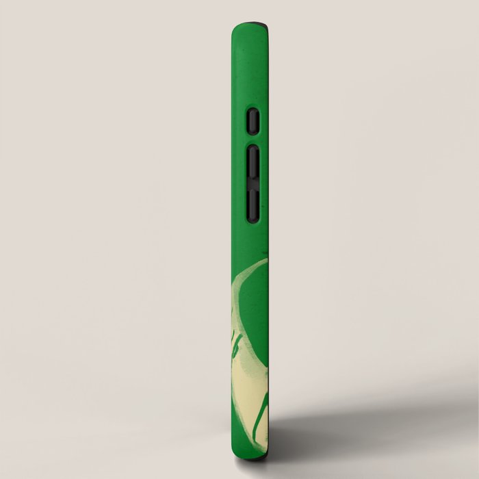 Minimalist Green Cat 2 iPhone Case Gallery Image 2