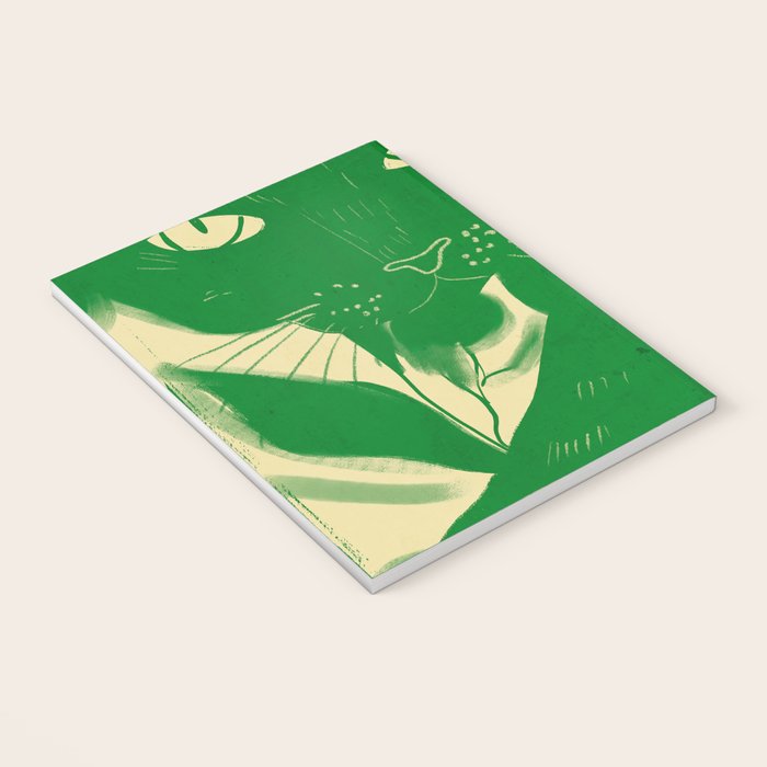 Minimalist Green Cat 2 Notebook Gallery Image 3