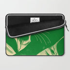 Minimalist Green Cat 2 Laptop Sleeve Gallery Image 2