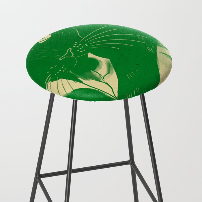 Minimalist Green Cat 2 Stool Gallery Image 2