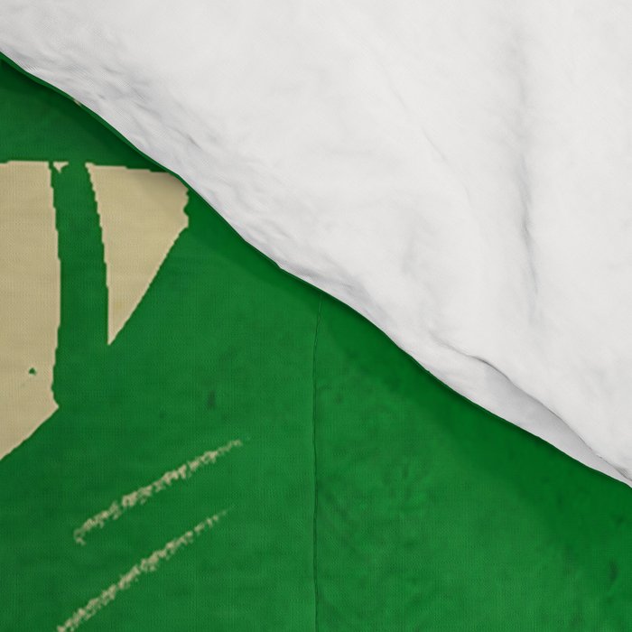 Minimalist Green Cat 2 Comforter Gallery Image 4