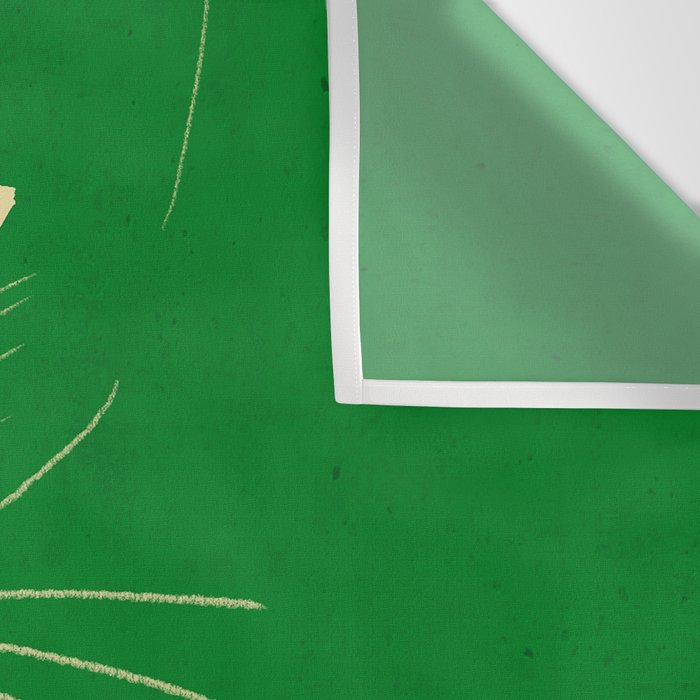 Minimalist Green Cat 2 Wall Tapestry Gallery Image 3