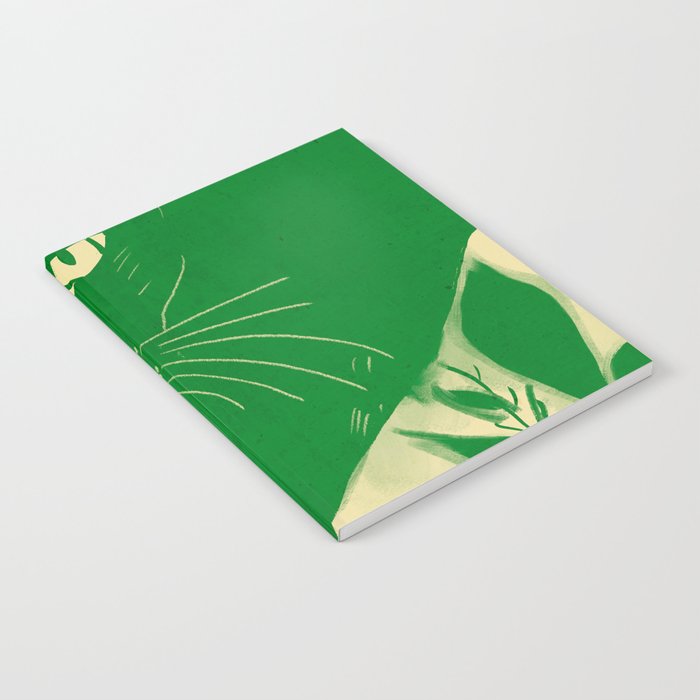 Minimalist Green Cat 2 Notebook Gallery Image 2