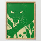 Minimalist Green Cat 2 Serving Tray Gallery Image 1