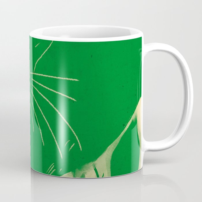 Minimalist Green Cat 2 Coffee Mug Gallery Image 1
