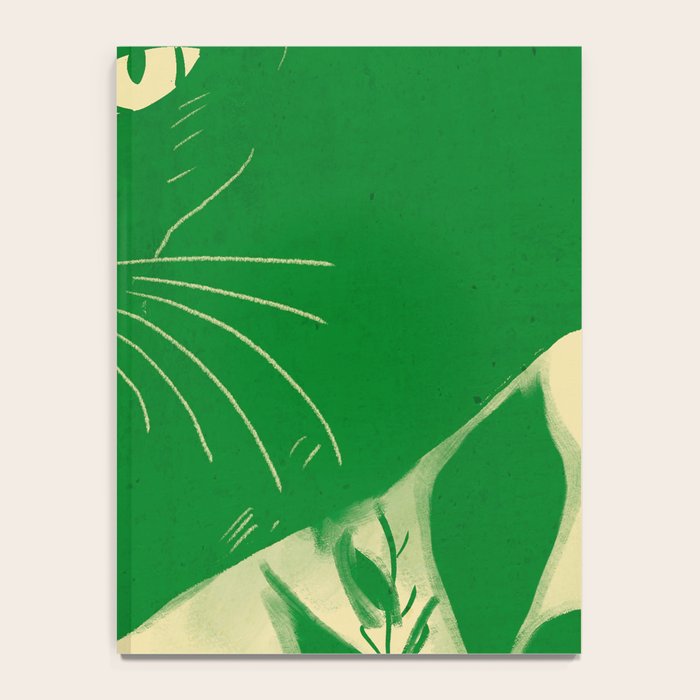Minimalist Green Cat 2 Notebook Gallery Image 4
