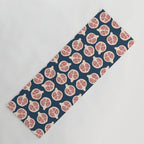 Pomegranate Fruit Navy Blue Yoga Mat Gallery Image 1