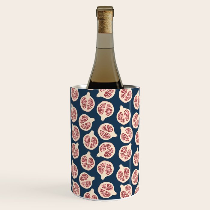 Pomegranate Fruit Navy Blue Wine Chiller Gallery Image 2