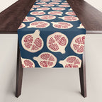 Pomegranate Fruit Navy Blue Table Runner Gallery Image 1