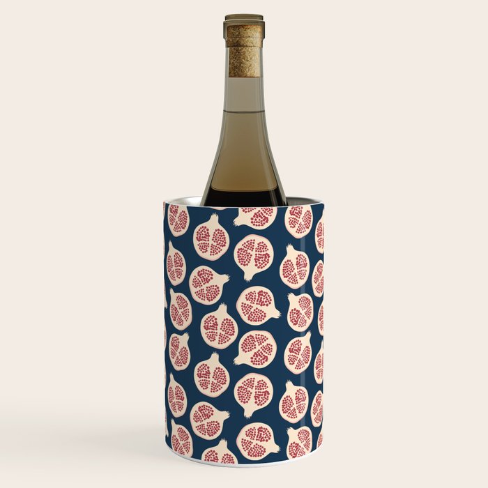 Pomegranate Fruit Navy Blue Wine Chiller Gallery Image 3
