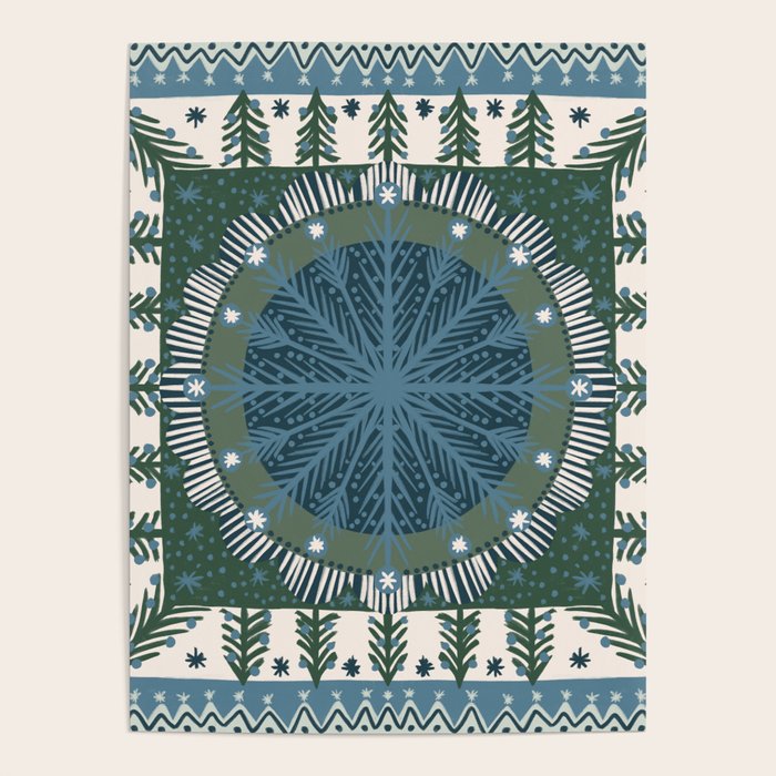 Christmas Symmetric Pattern #3 Poster Gallery Image 4